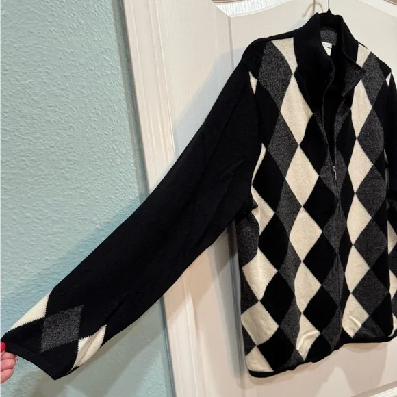 Charter Club Cashmere Zip Front Sweater Size 2X - Picture 5 of 6